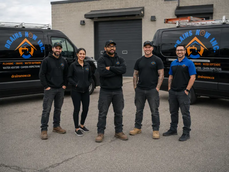 The Drains Now Inc. plumbing and drain service team in Brantford, Ontario