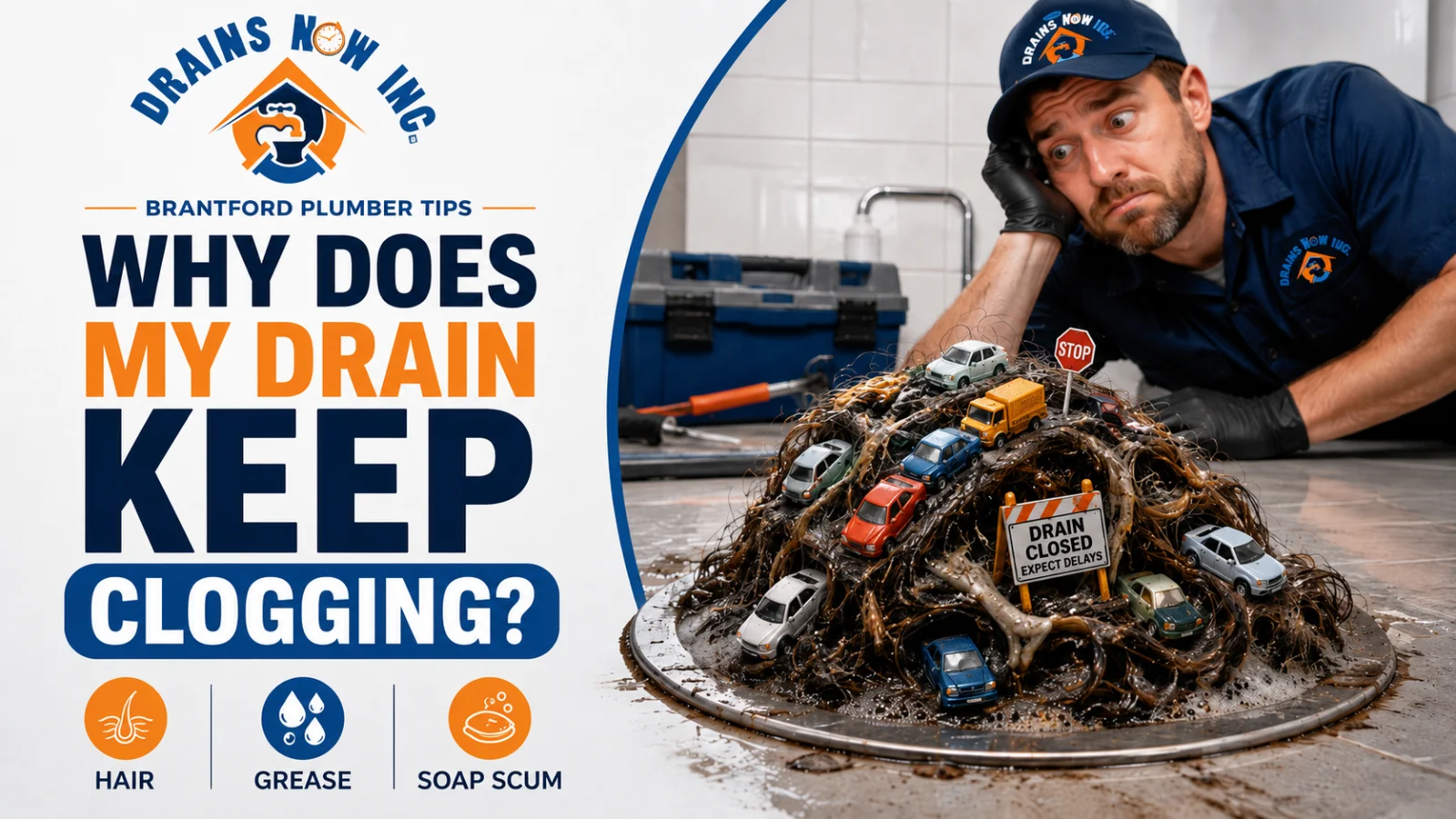 Why Does My Drain Keep Clogging? A Brantford Plumber Explains
