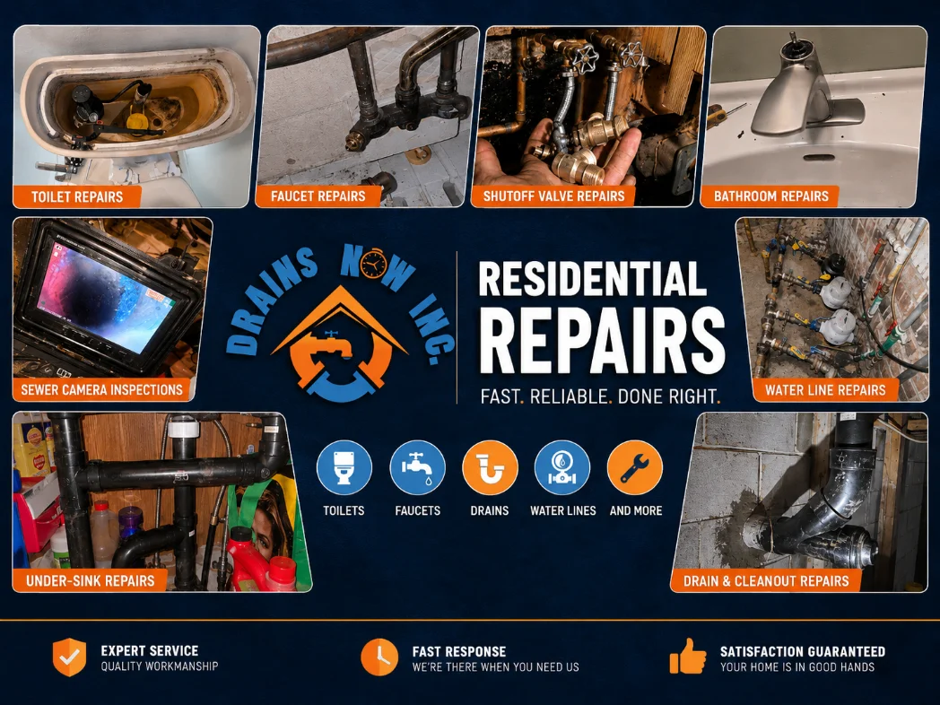 Drains Now Inc. providing residential plumbing in Brantford, Ontario
