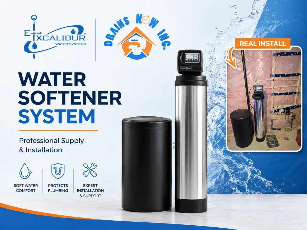 Drains Now Inc. providing water softeners in Brantford, Ontario